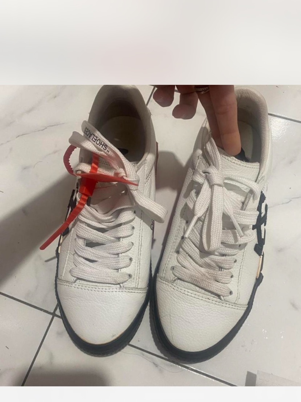 Off-White Women's Sneakers - White and Black - Picture 2 of 3